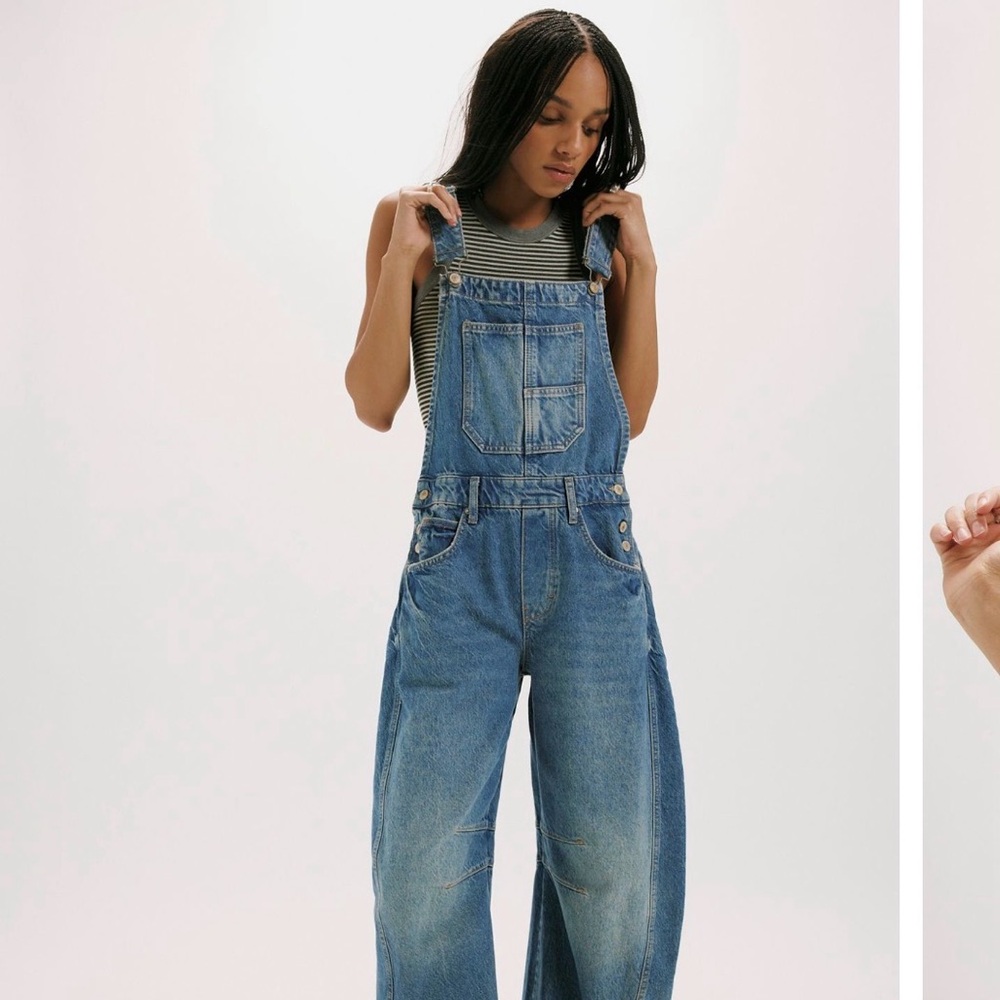 Free People Blue Denim Women’s Overalls